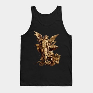 St Michael Angel Catholic Saint Archangel USA United States Flag Patriot Tank Top